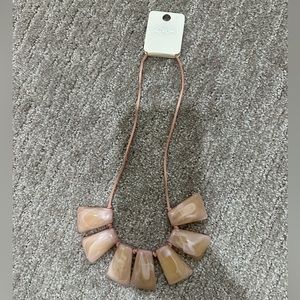 NWT: pink stone statement necklace